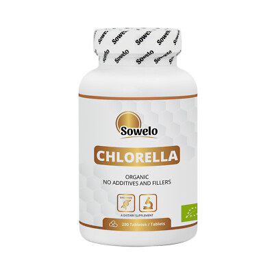 SOWELO CHLORELLA 500mg PURE ORGANIC TABLETS