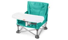 Bright Starts Pop N Sit Portable Feeding Booster Seat - Teal (USED)
