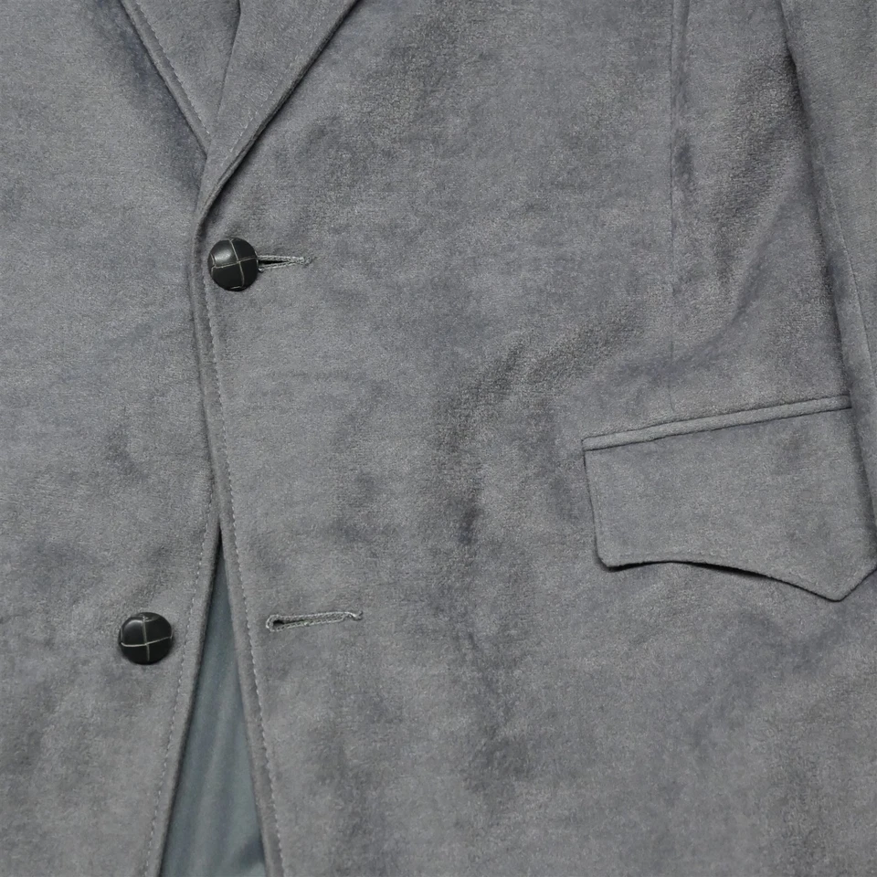 Chaqueta Blazer Abrigo Deportivo De Colección Pioneer Wear 44L Gris Gamuza Hecha en EE. UU. Western Yugo Foto 3 de 4