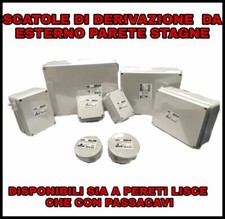SCATOLE DI DERIVAZIONE ESTERNO PARETE STAGNE IP56 PARETI LISCE O CON PASSACAVI