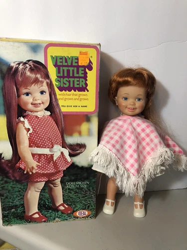 IDEAL Toys 1972 Vintage Velvet's Little Sister Cinnamon Doll Hair Grows w/ Box