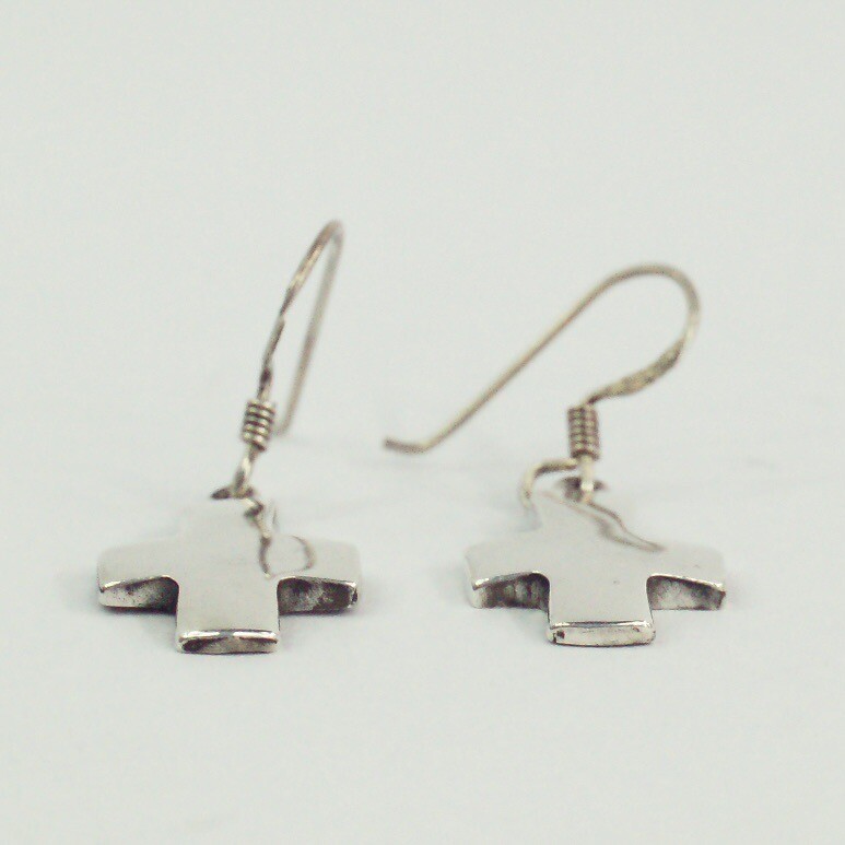 Sterling Silver Hook Drop Dangle Smooth Shiny Sim… - image 5