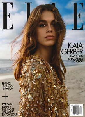 Elle USA Magazine Feb 2023, Kaia Gerber, Jordan Turpin, Carolyn Bessette-Kennedy