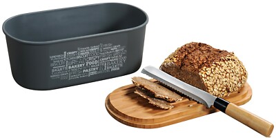 Kesper Brotkasten Melamin mit Deckel aus Bambus 34x14 x18 cm Brotbox 58501  | eBay.de