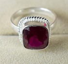 Natural 11.86 Ct Cushion Burma Red Ruby Gemstone Certified New Collection Ring
