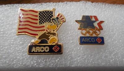 Vintage 1984 L.A.Summer Olympic Games Sponsor Arco Two Pin Set