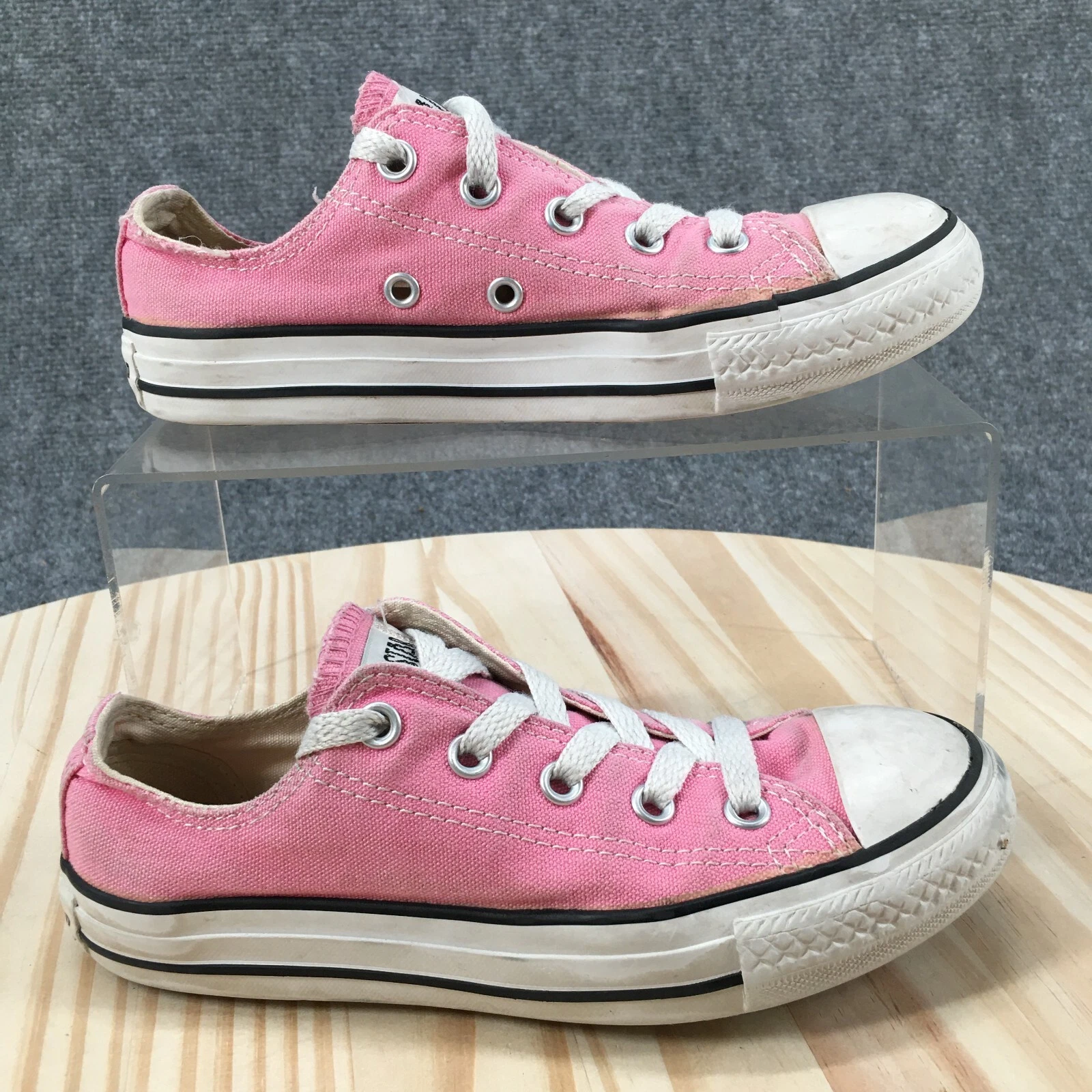 Scarpe Converse Youth 1 CTAS Cap Toe Sneakers Comfort 3J238 Rosa Tela Stringate