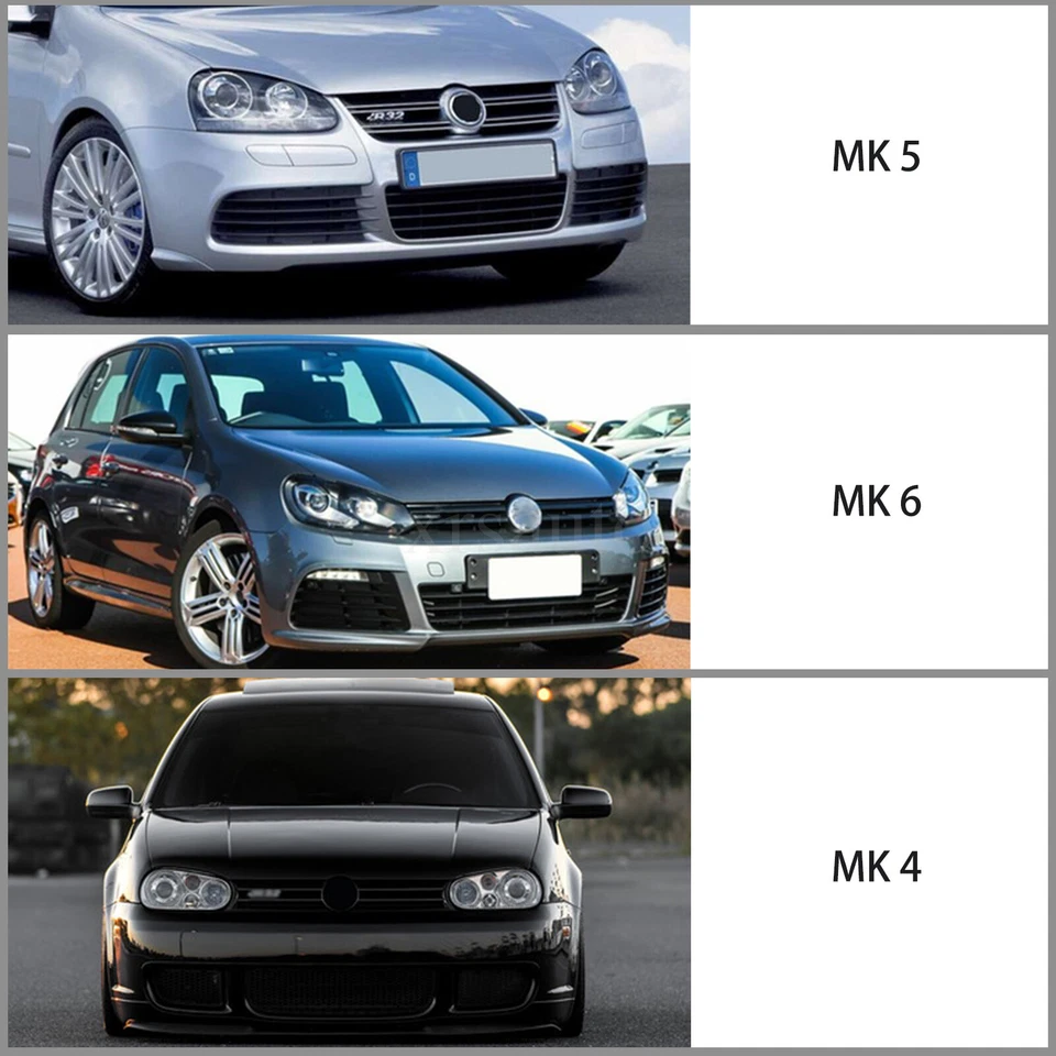 R32 Style Front Bumper Cover W/ Grille For Volkswagen Golf 5 VW MK5 2003-2008 - Image 4 of 4