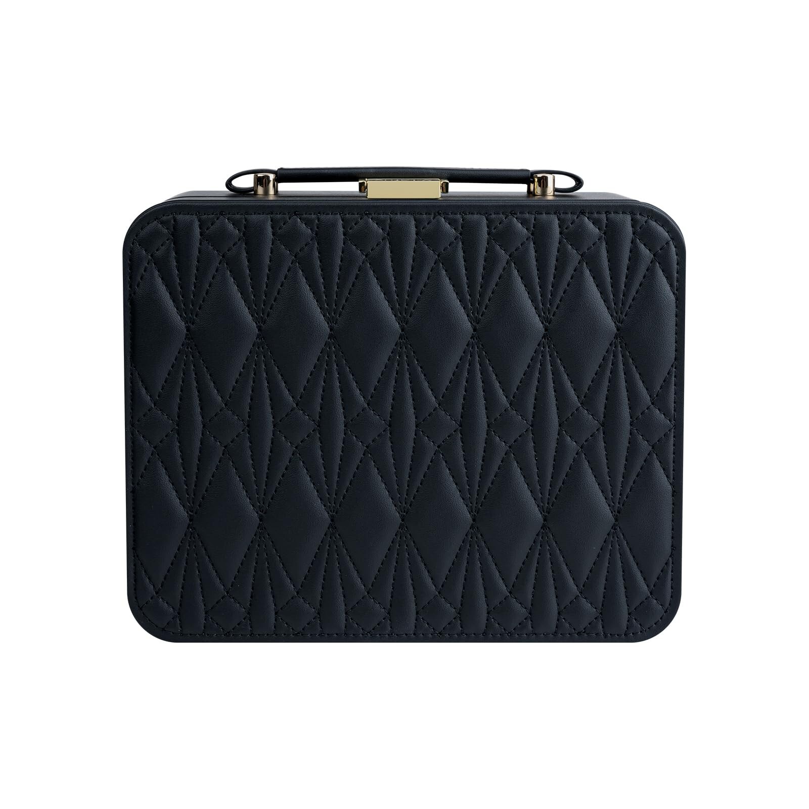 Women's Travel Jewelry Organizer Box with Tray for Rings Necklaces Earrings-image