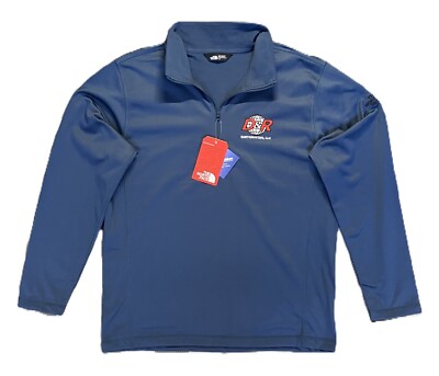 The North Face Tech 1/4 Zip Fleece Pullover Jacket Men's Large Blue Soft
