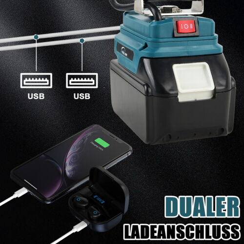 LED Arbeitsleuchte Taschenlampe 6000K Für Makita Li-ion Akku 18V Strahler Licht - Bild 14 von 25