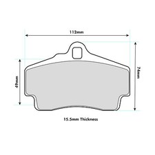 FERODO DS2500 BREMSBELÄGE HINTEN FÜR PORSCHE CAYMAN (987C) S 3.4 2005> - FCP1308H