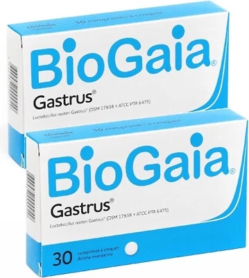 🌿2 x BioGaia Gastrus 30 Tabletten Mandarine Darmgesundheit Immunität Probiotika