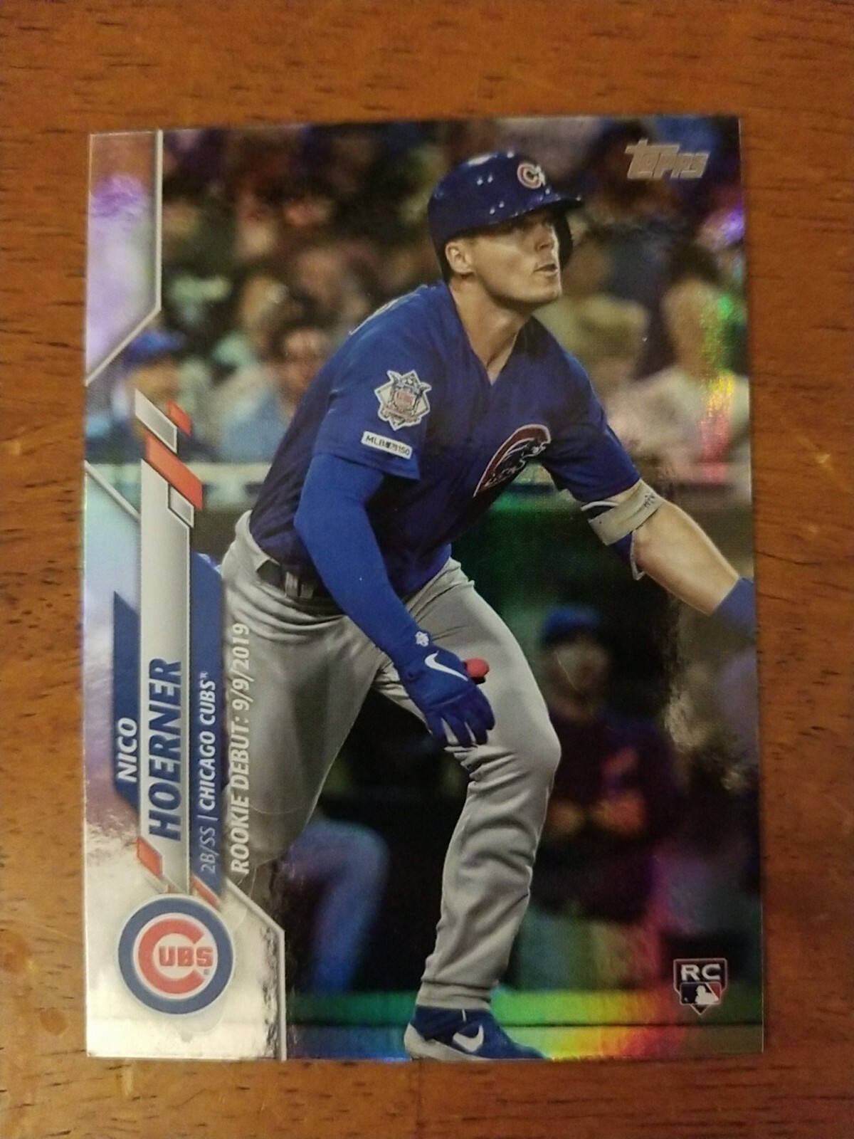 2020 Topps Update Nico Hoerner Rainbow Foil RC #U-251 Cubs Rookie Debut - 🌈🔥🌈