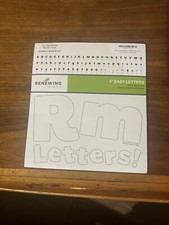 4  WHITE RENEWING MINDS EASY LETTERS BASIC BOLD FONT UPPER  LOWERCASE-NEW