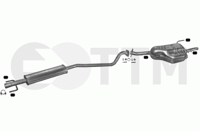 Silencieux D'échappement Complet Pour OPEL ASTRA G 1.6 1.8 2.2 16V Coupé Cabrio - Acier Aluminisé