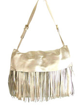 Women's Handbags Designer My Choice Platinum Fringe Flap Large Shoulder Bag