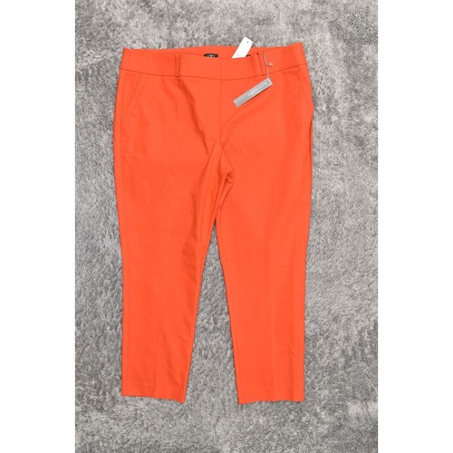 NEW Loft Plus Size 18 Orange Dress Pants Marisa Skinny Solid Zip Cotton Blend