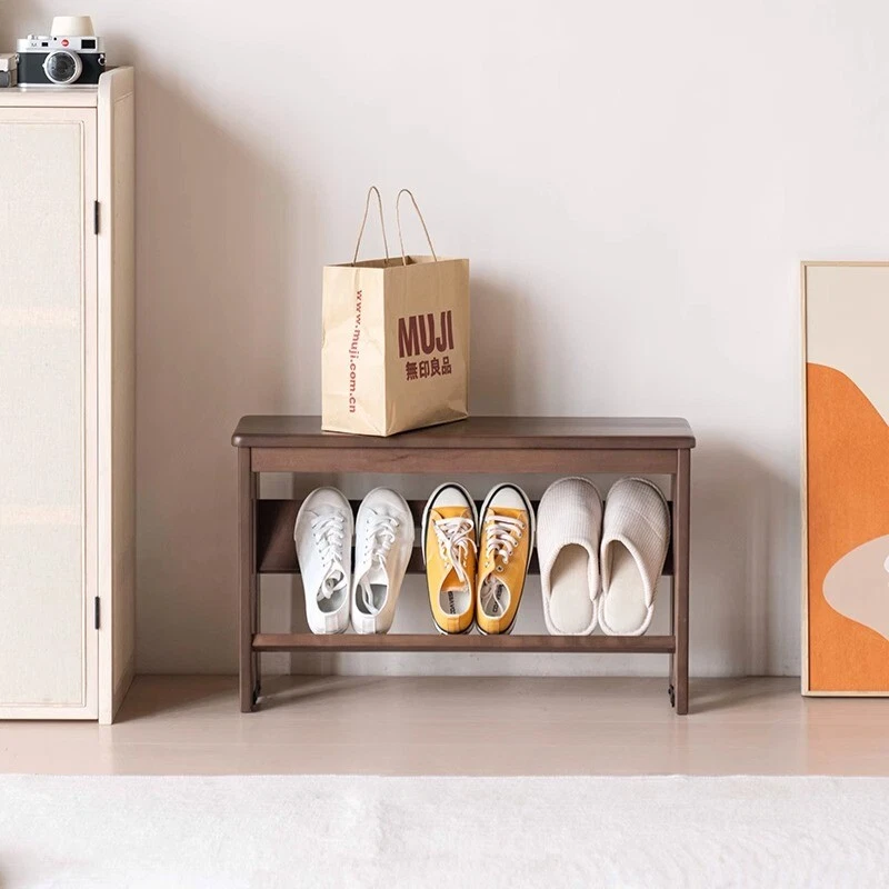 Ultra narrow shoe bench for sitting, shoe rack, small size, thin shoe cabinet - Image 4 of 4