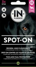 2x in-Fluence Spot-On Zecche & Protezione Delle Pulci per Cani XS 2-6 KG Mhd