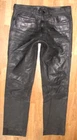 Men's Nubuk- Leather Jeans / Biker Trousers IN Black Approx. W33/L33 50