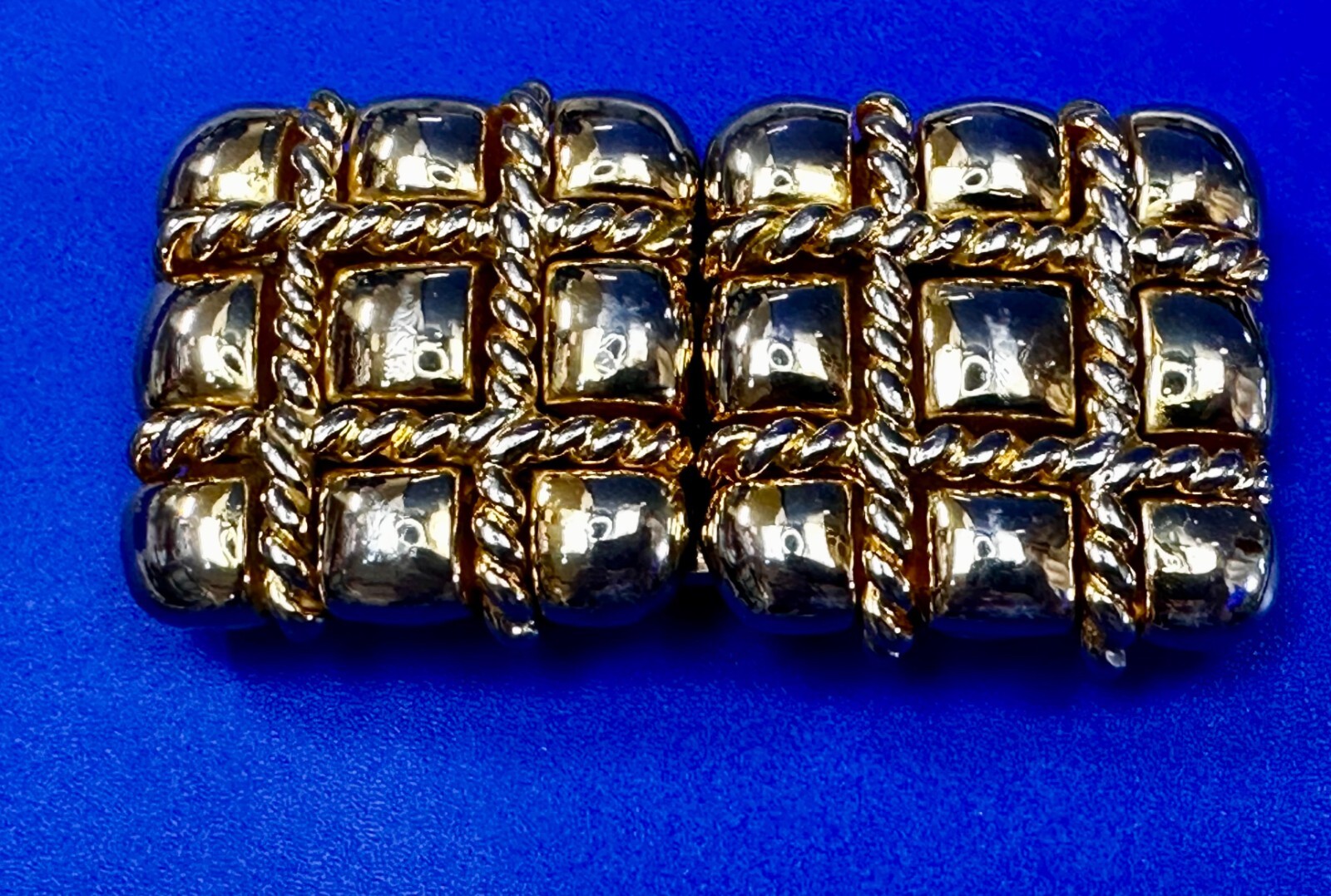 Tic Tax Toe Square Two Piece Interlocking Gold To… - image 1