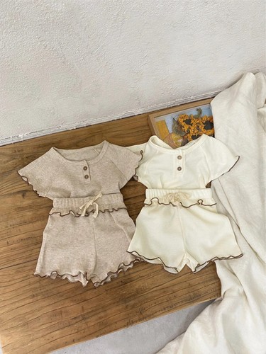 girls' short sleeved summer style baby short sleeved T-shirt+shorts 2piece set - Bild 2 von 24