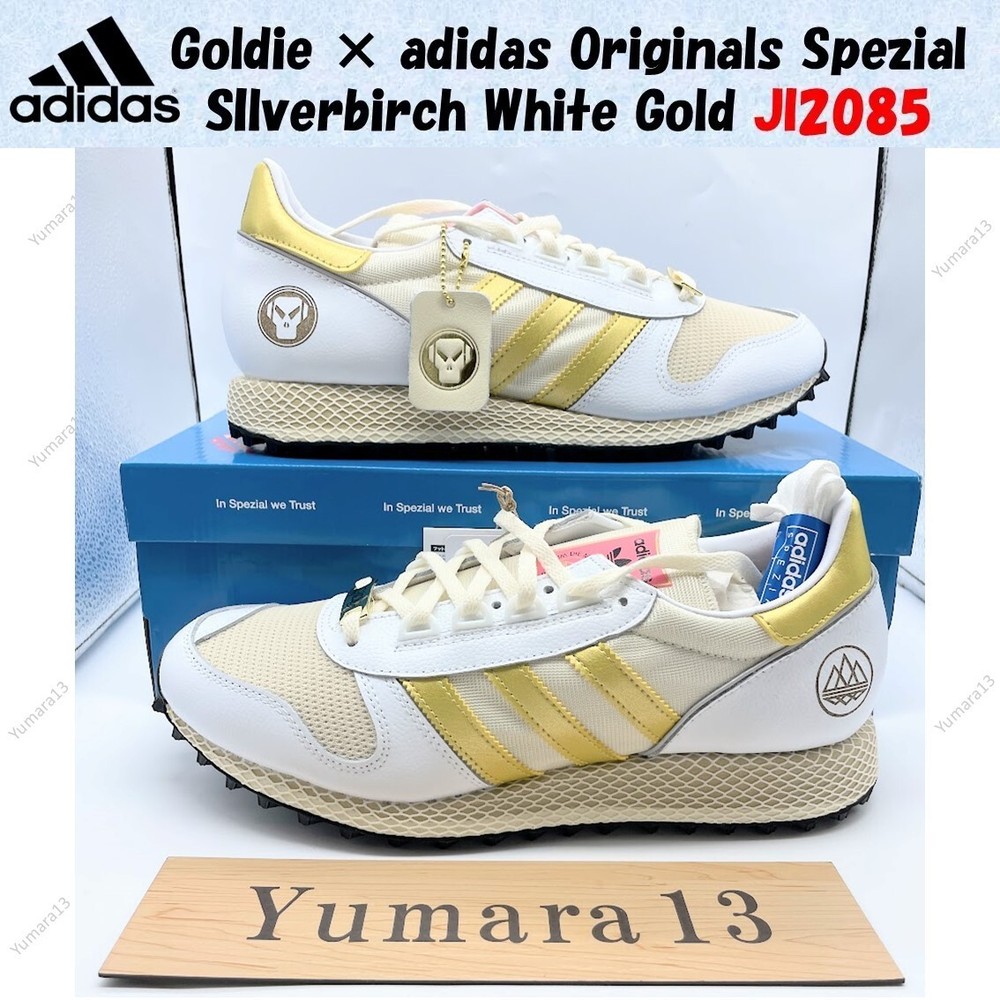 Goldie × adidas Originals Spezial SIlverbirch White Gold JI2085 Men's Size