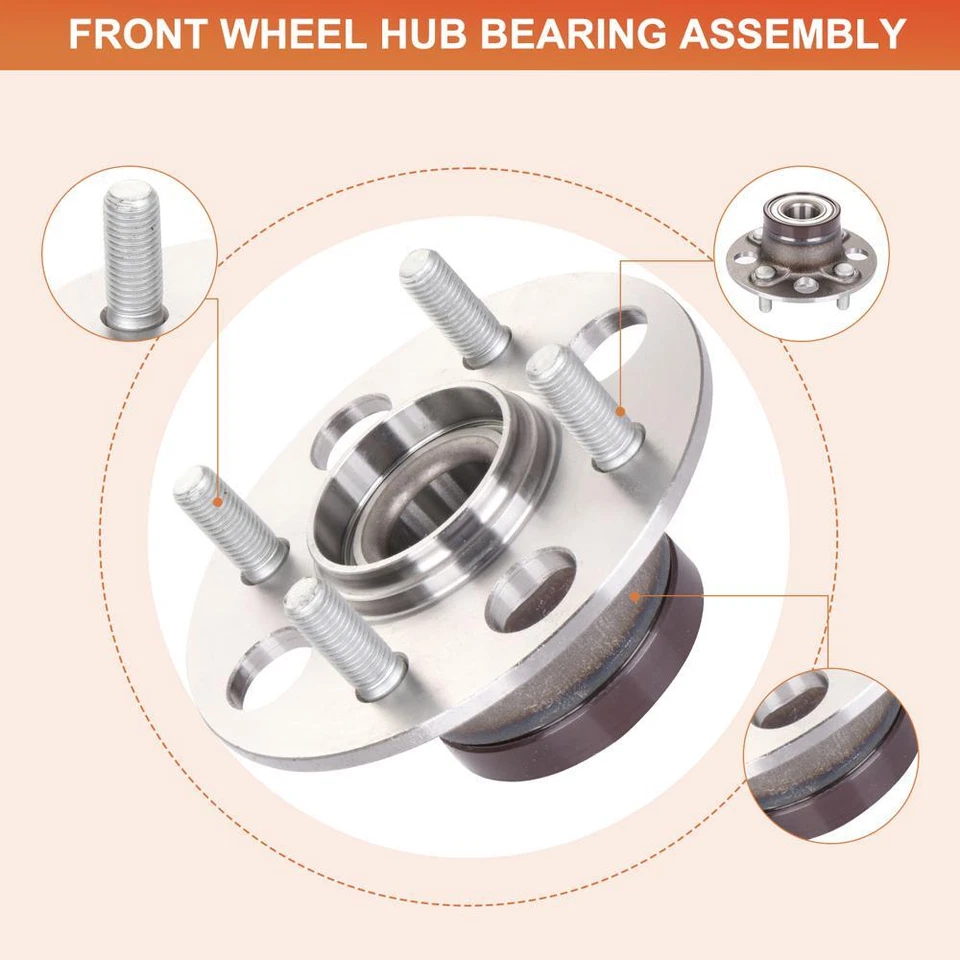 Rear Wheel Hub Bearing For 2010-2015 Honda Insight 2007-2013 Honda Fit with ABS Foto 3 de 4