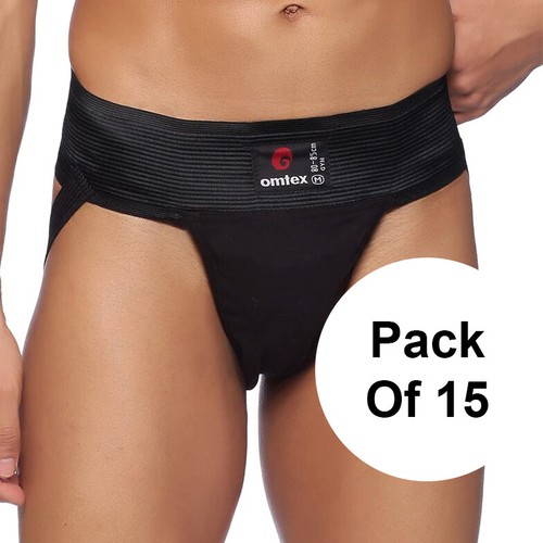 Athletic Cotton Stretchable Gym Supporter Jockstraps with Cup Pocket Pack of 15 - Picture 2 of 32