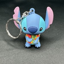 Disney Stitch Key Chain Blind Bag Keychain Hawaiian Shirt Holding Rose