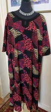HODGSON Dale & Waters Abstract Print Short Sleeve Plus Size Maxi Dress. Size 30.
