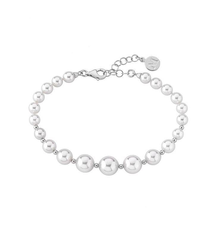 Pulsera Majorica Perlas Blanca Mujer Plata 14709.01.2.000.010.1