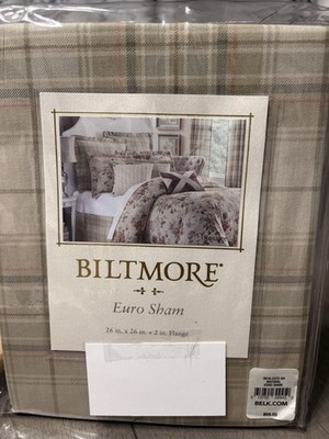 Biltmore 26  euro European pillow Natural Euro sham taupe Beige, NWT