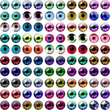100PCS Eyes Glass Cabochon for Clay Doll Making Sculptures Props Craft DIY Findi