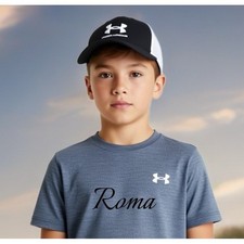 Under Armour Blitzing Trucker Hat Youth OSFM Black White NEW Snapback 1383452