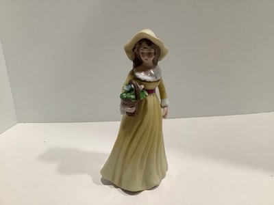 Lenwile Ardalt  Art ware Vintage Figurine Lady In Yellow Dress
