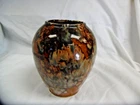 1930s Brush McCoy Brown Onyx Vase,  7" Tall.