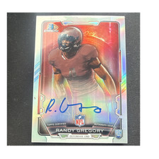 Topps 2015 Bowman Randy Gregory RCRA-RG Chrome RC Auto Dallas Cowboys