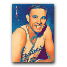 Dave DeBusschere #4 Art Card Limited 15/50 Edward Vela Signed (New York Knicks)