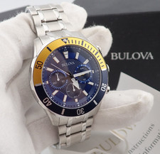 BULOVA Men's Sport 44mm Quartz Chronograph Watch 98A245 MINT IN BOX R19-05