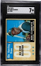 1968 Topps Bob Clemente #374 HOF Pittsburgh Pirates SGC 7