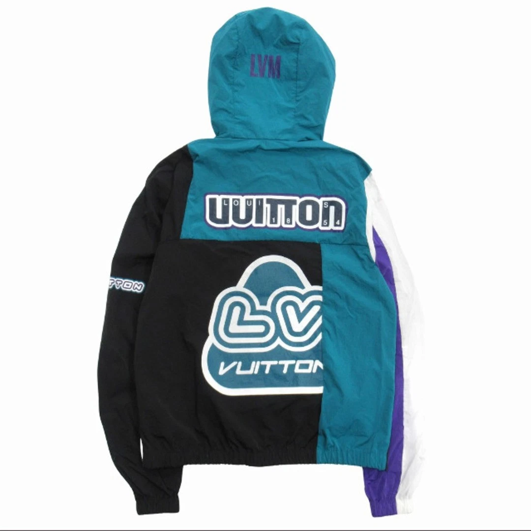 LOUIS VUITTON（LV） Louis Vuitton 22aw Patchwork Logo Nylon Giacca Blouson Felpa con Cappuccio RM222 U