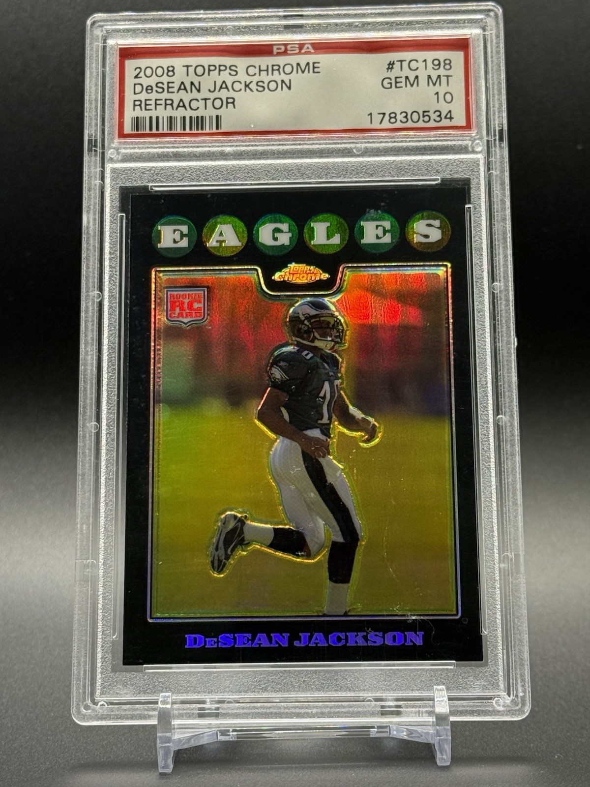 Desean Jackson 2008 Topps Chrome REFRACTOR RC Rookie #TC198 PSA 10 GEM MT POP 42