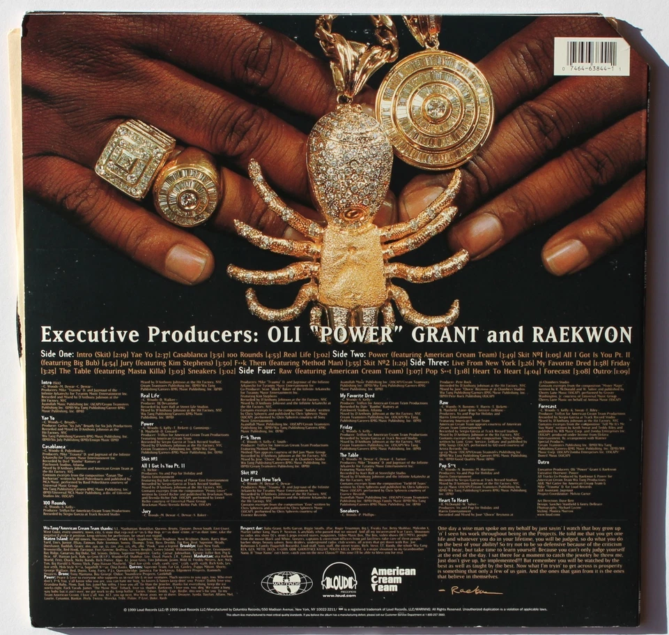 Chef Raekwon – Immobilarity 2xLP Album 1999 First Press Vinyl Hip Hop Wu Tang - Bild 2 von 2