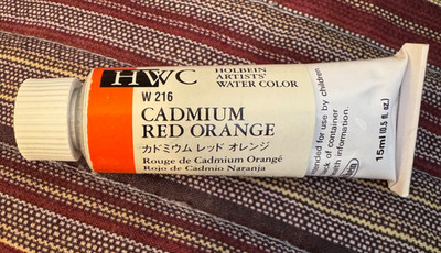 HOLBEIN ARTIST WATERCOLOR 15ML TUBE CADMIUM RED ORANGE SERIES E
