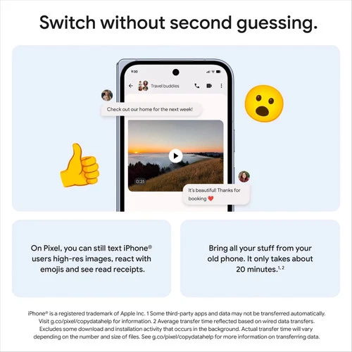 Google Pixel 10 Pro Fold 5G 16/256GB 8.0"OLED 48MP TensorG5 Foldable By FedEx - Picture 10 of 11
