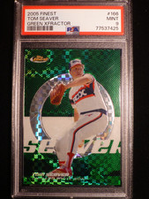 2005 Topps Finest #166 Tom Seaver GREEN X-Fractor #/50 PSA 9 Mint
