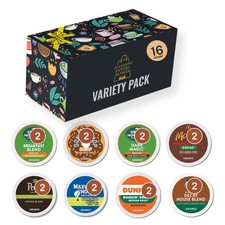 Decaf Coffee Pods Variety Pack - 16 K Cups, 8 Flavors - Includes all Top Deca...