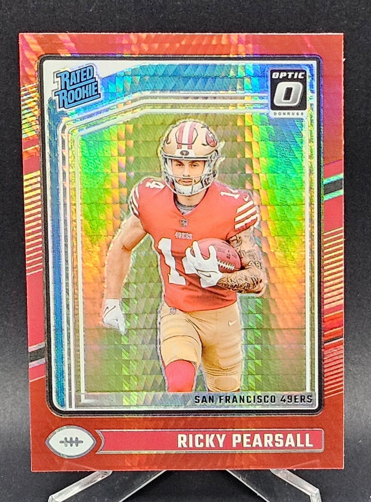 2024 Panini Donruss Optic Rated Rookie Ricky Pearsall #284 Red Mojo Prizm (RC)